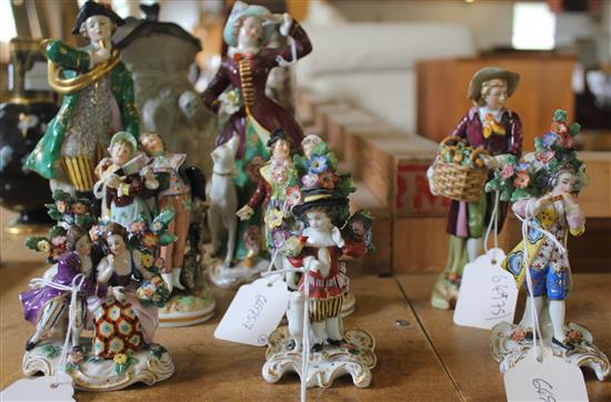 8 porcelain figures